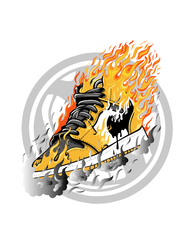 Jordan Flames Vector Digital Download (SVG/PDF)
